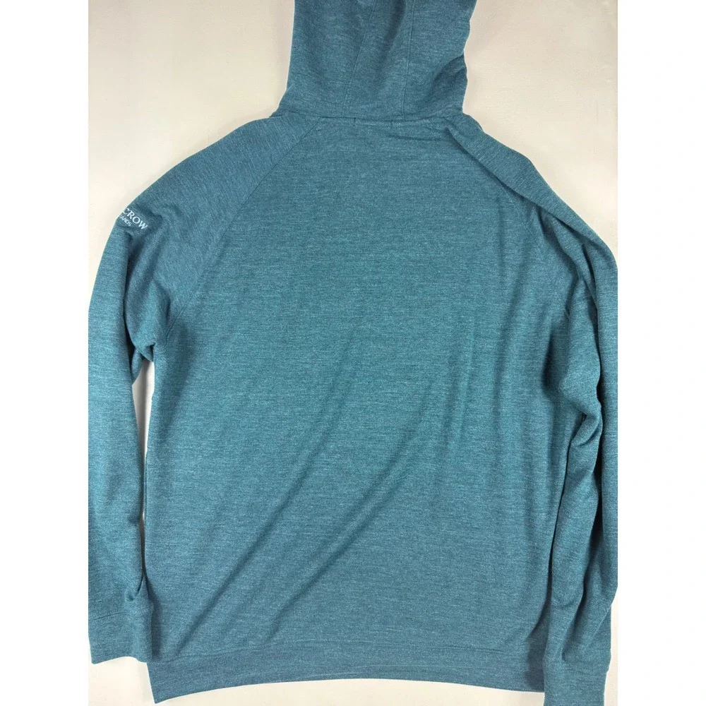 Turtleson Hoodie Large Teal Gamble Sands Scarecrow Raglan Pullover Mens